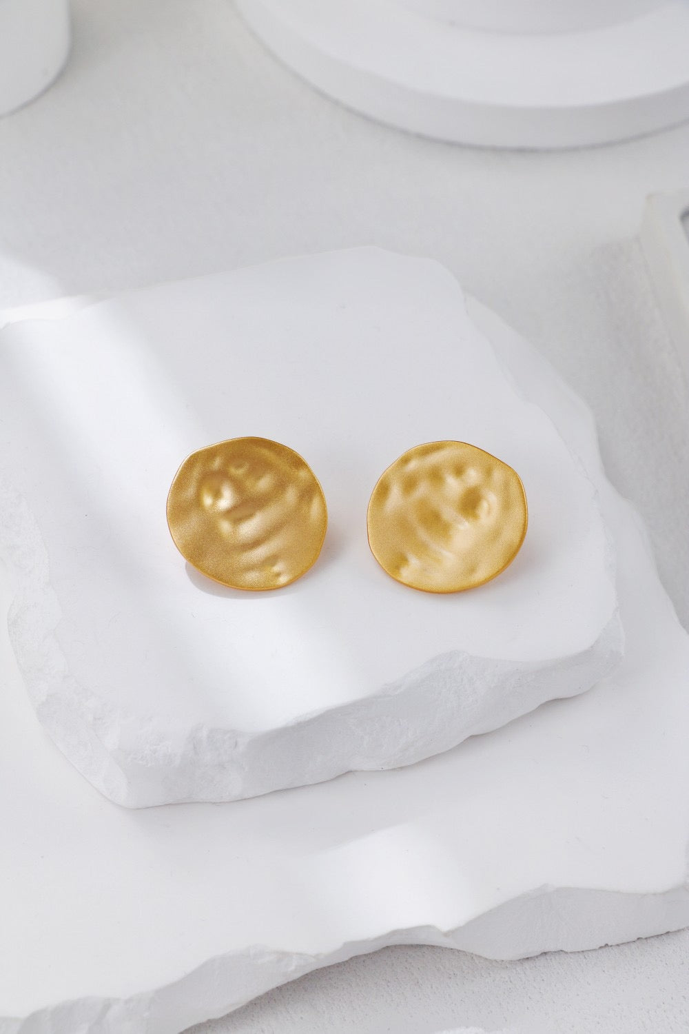 【Premium quality】925 Sterling Silver Matte Texture Minimalist Earrings