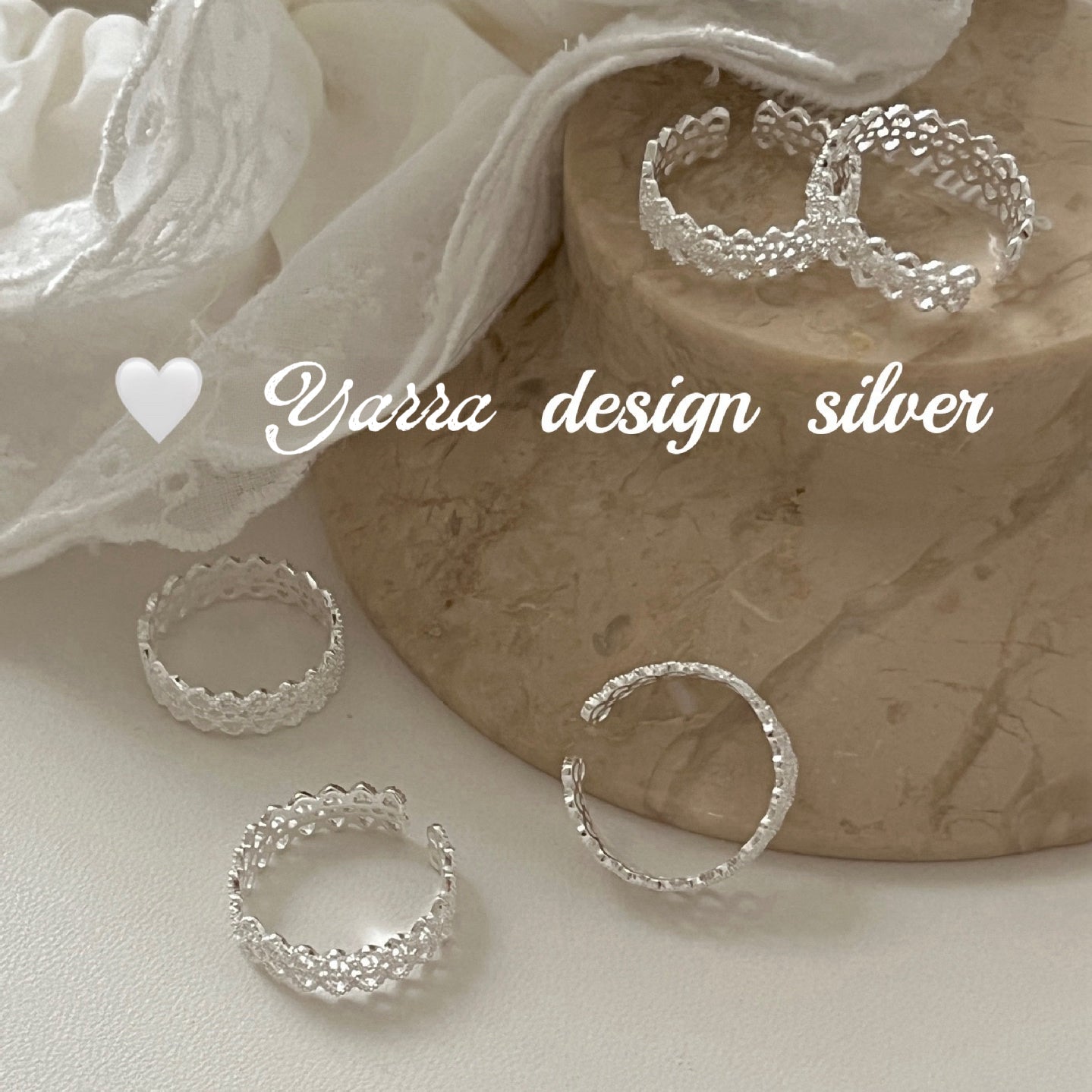 925 Sterling Silver Lace Ring