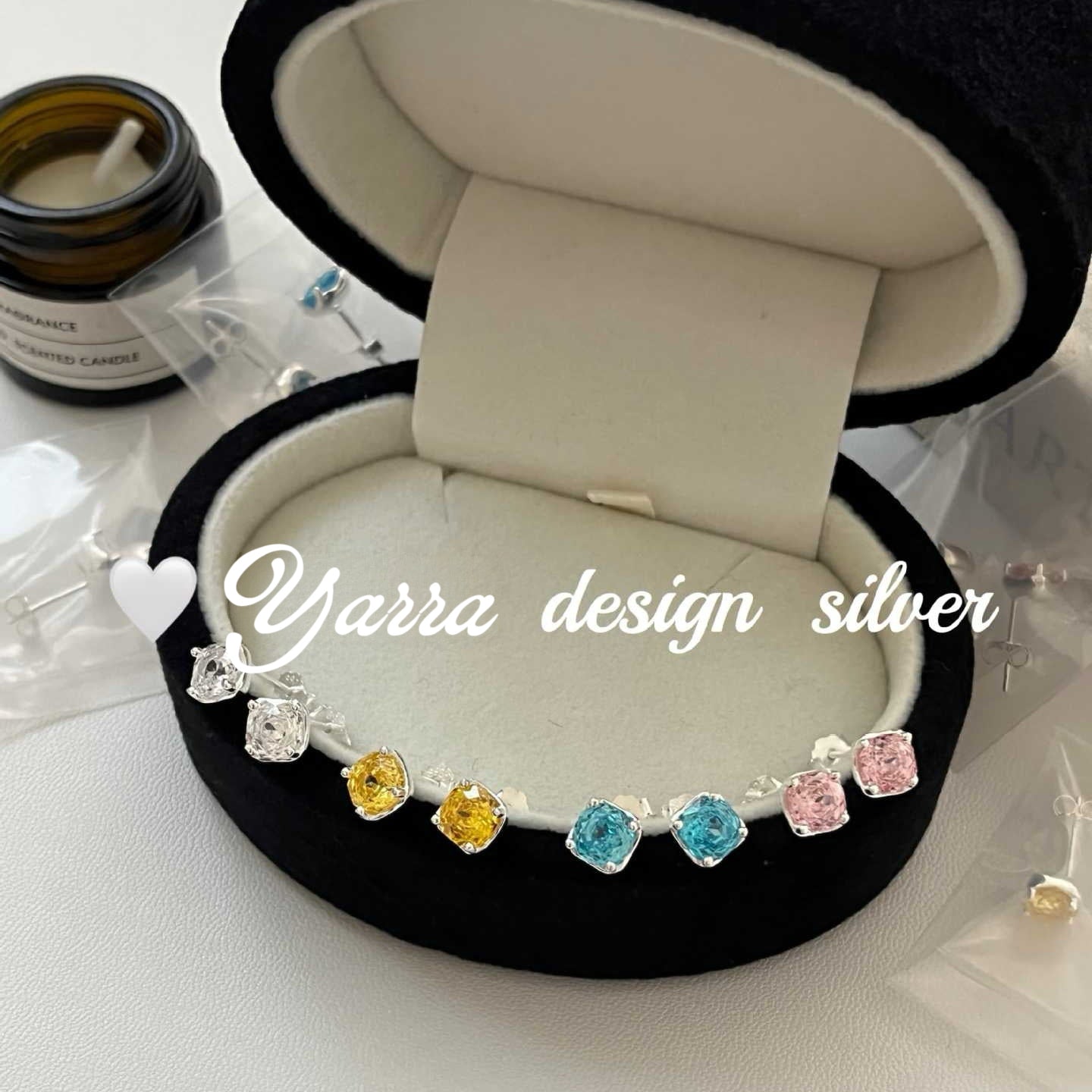 S925 Sterling Silver Zircon Rose Cut Stud Earrings
