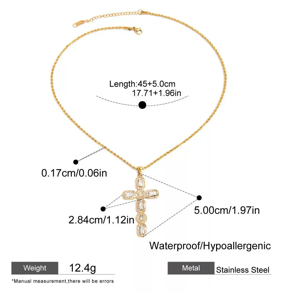 Dainty Diamond Cross Necklace – Elegant Faith-Inspired Pendant