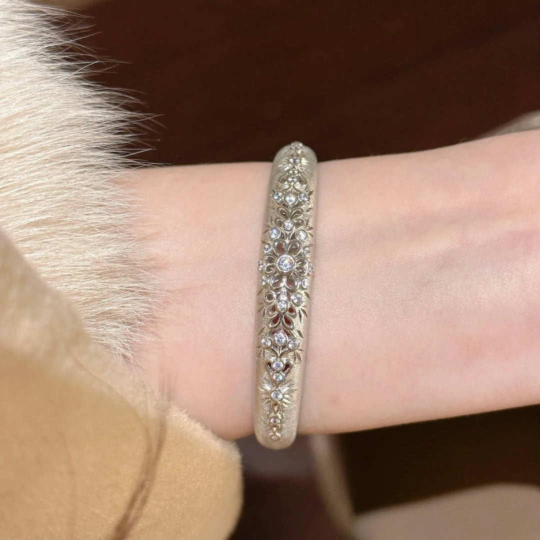 Vintage Lace Floral Cuff Bracelet