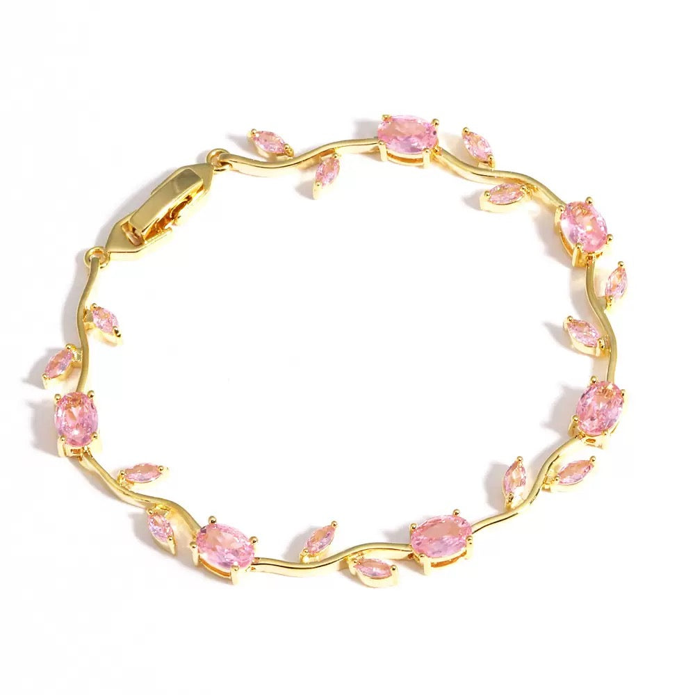 Dainty rose bracelet