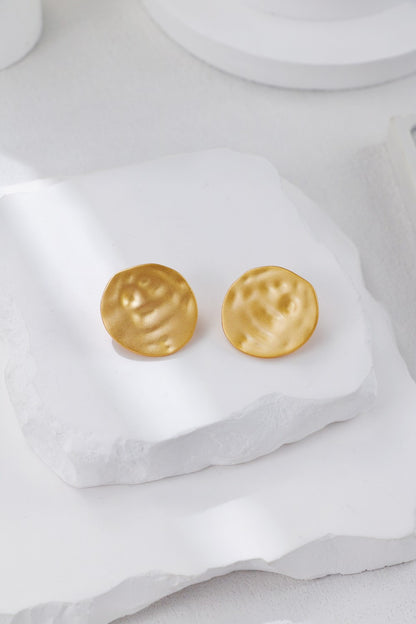 【Premium quality】925 Sterling Silver Matte Texture Minimalist Earrings