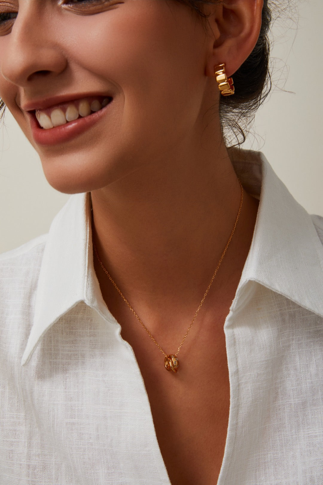 【Premium quality】Double Ring Necklace
