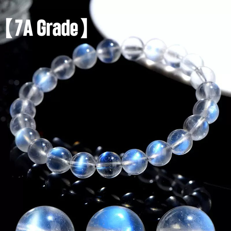 Moonlight Glow | Natural Creamy Blue Moonstone Bracelet