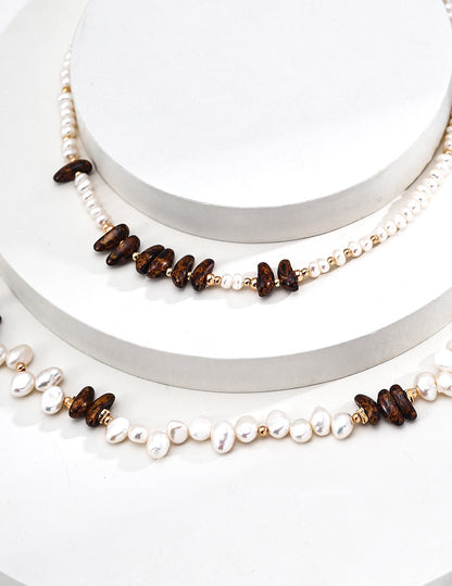【Premium Quality】S925 Silver Necklace with Natural Pearl & Czech Glass