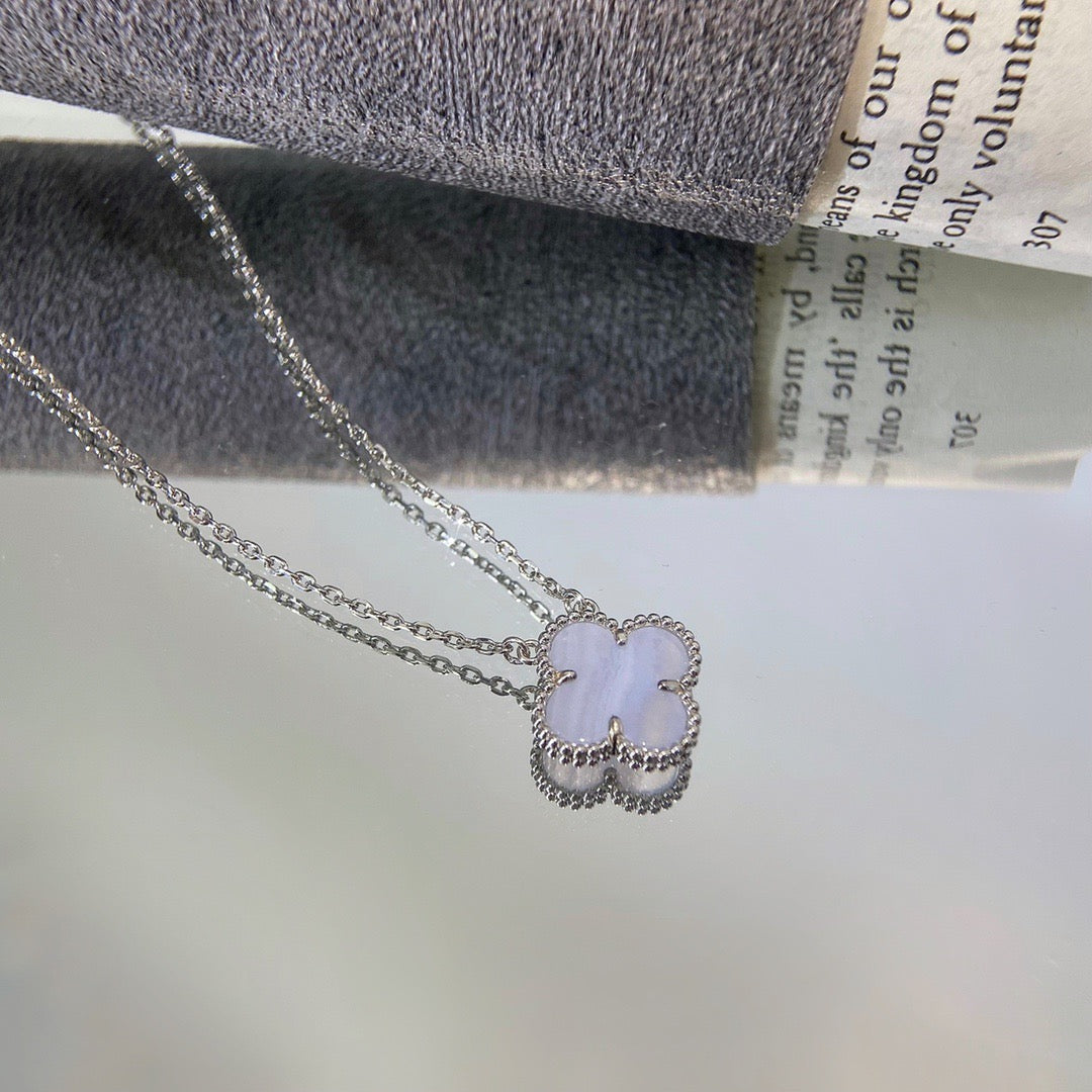 Lavender Chalcedony Pendant Necklace
