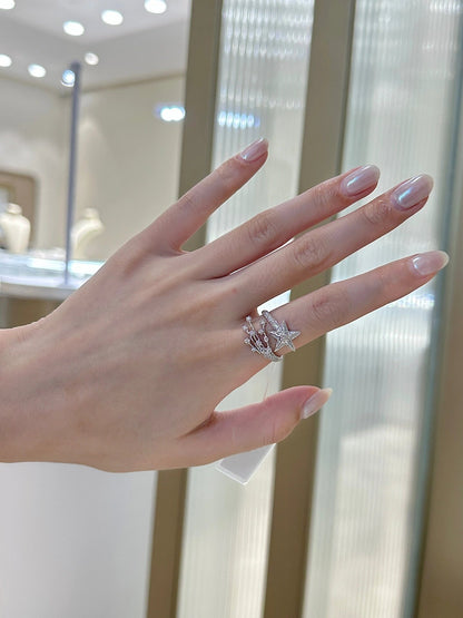 Starlight Shooting Star Open Ring