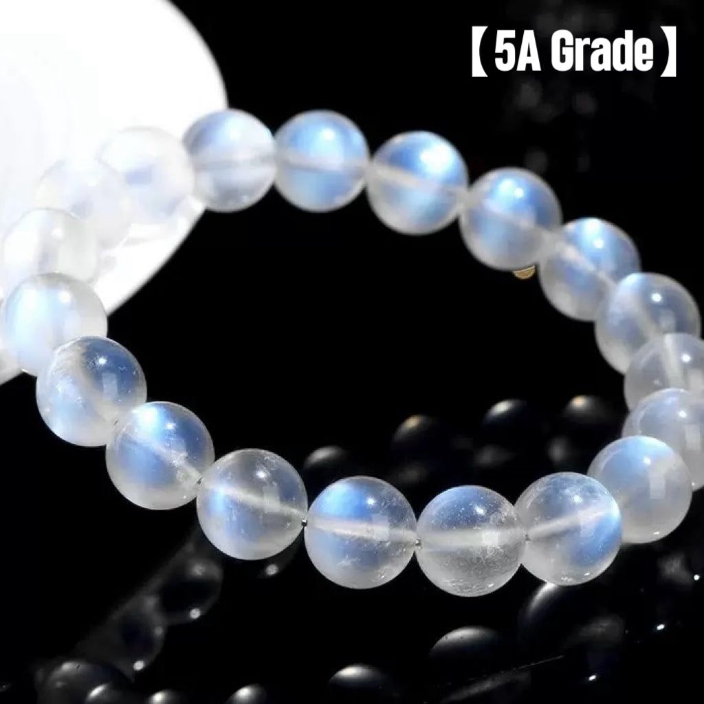 Moonlight Glow | Natural Creamy Blue Moonstone Bracelet