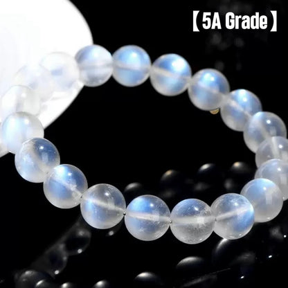 Moonlight Glow | Natural Creamy Blue Moonstone Bracelet