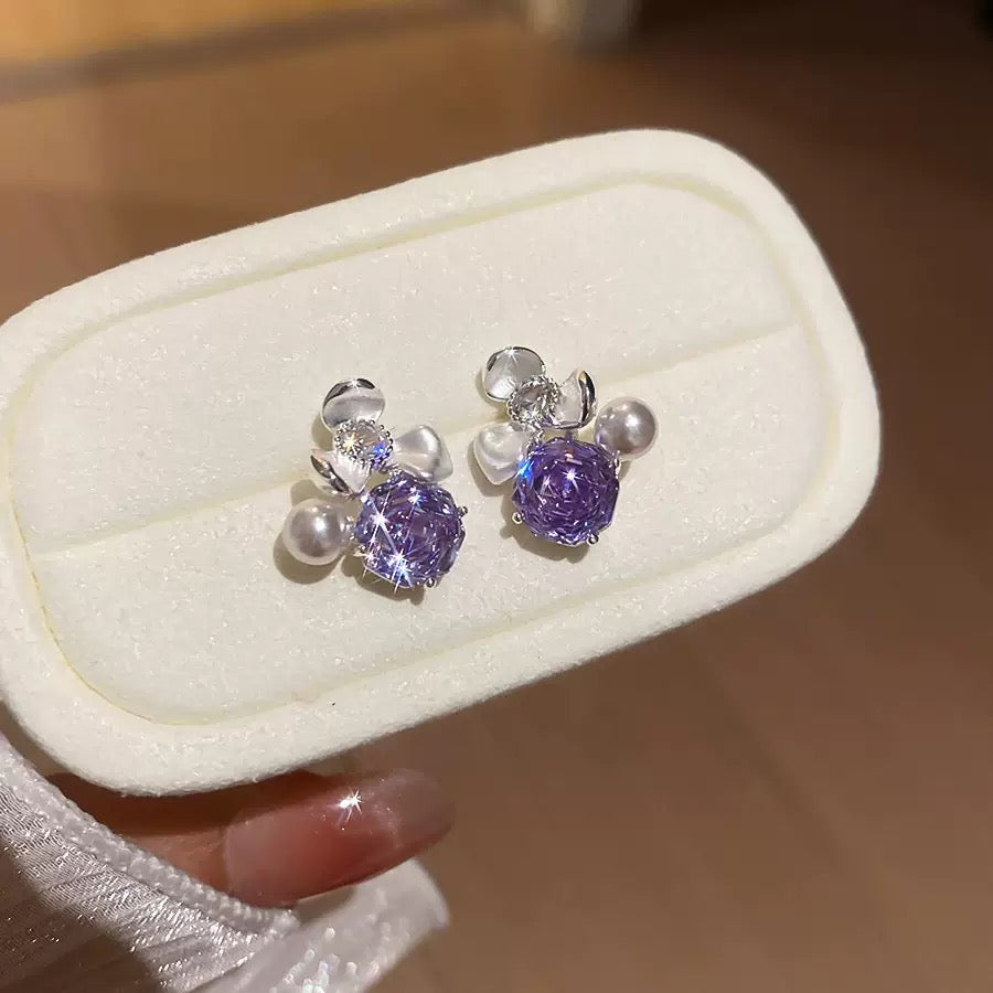 Amethyst Butterfly Jewelry Set