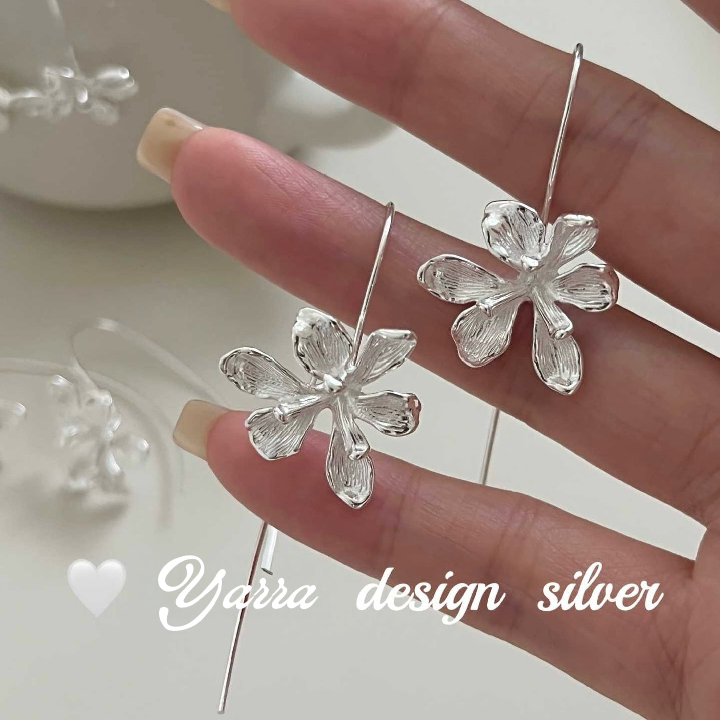 S925 Sterling Silver Bloom Statement Stud Earrings