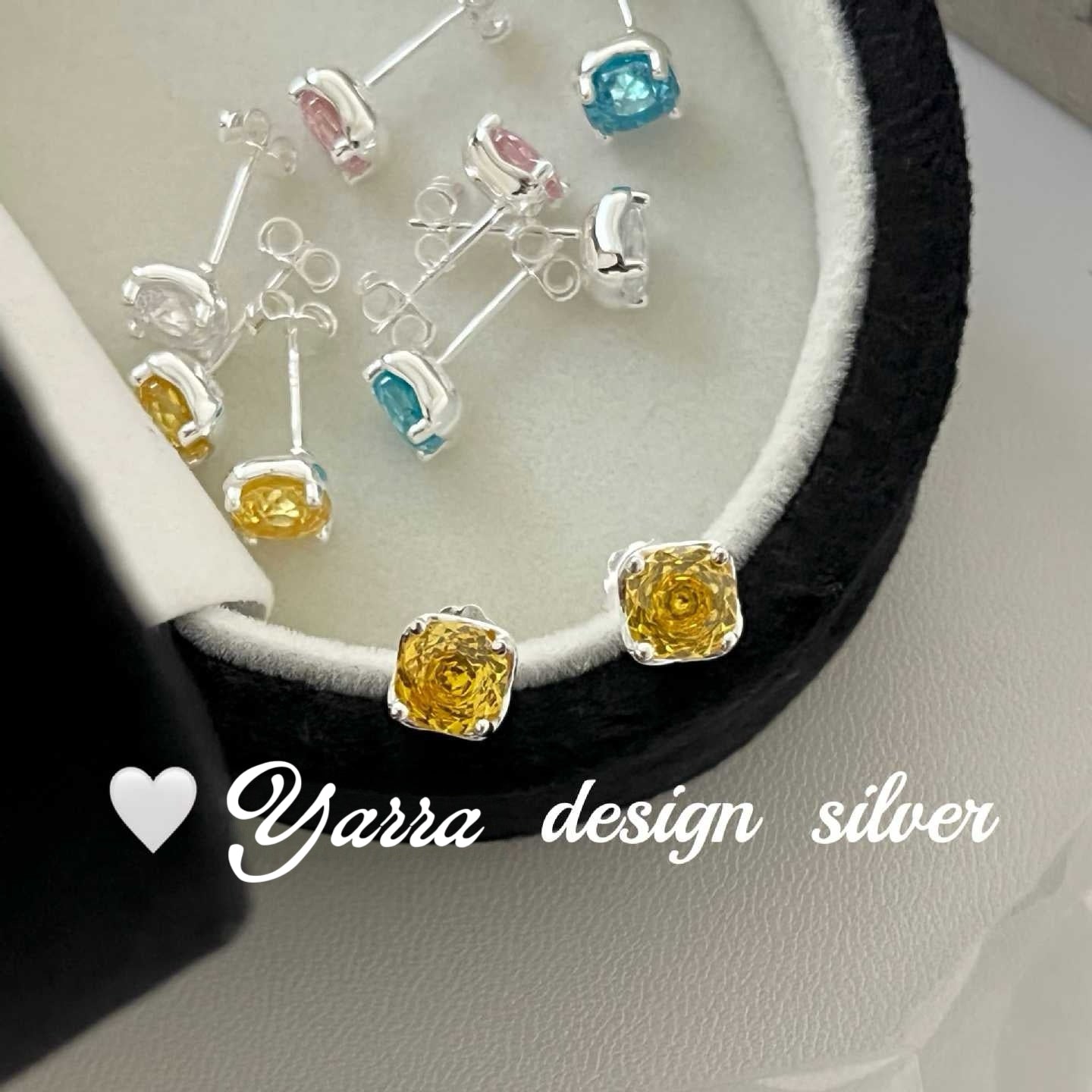S925 Sterling Silver Zircon Rose Cut Stud Earrings