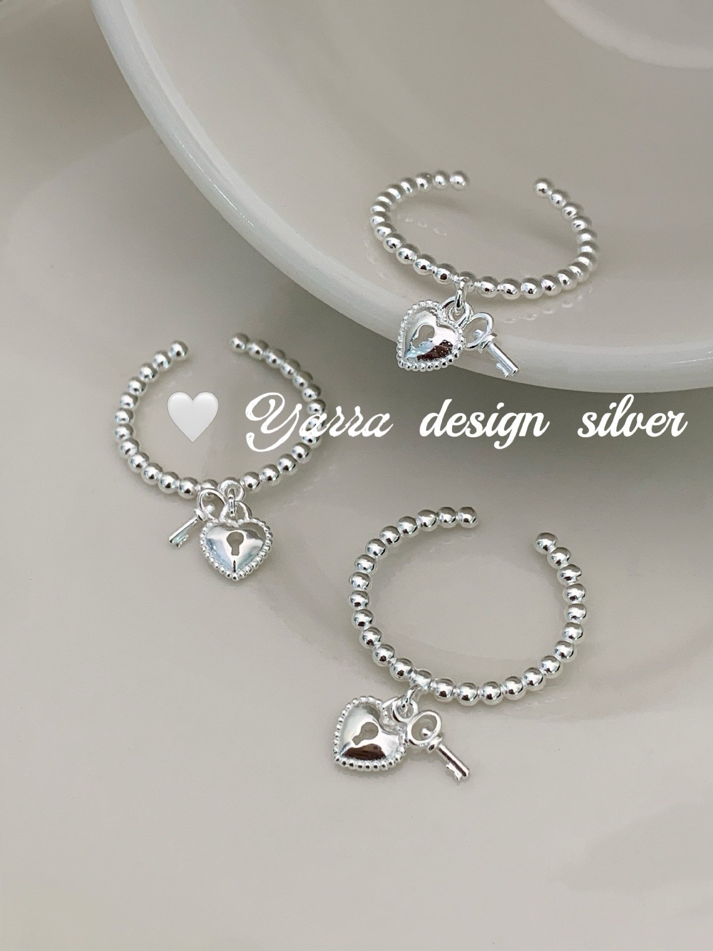 Heart Key Open Ring