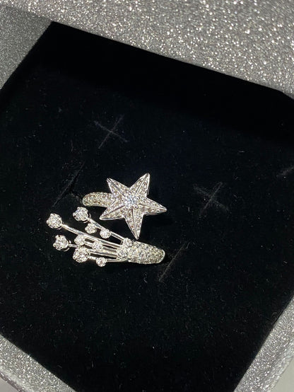 Starlight Shooting Star Open Ring