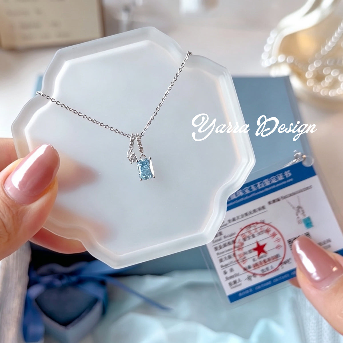 Blue Icy Pendant S925 Necklace