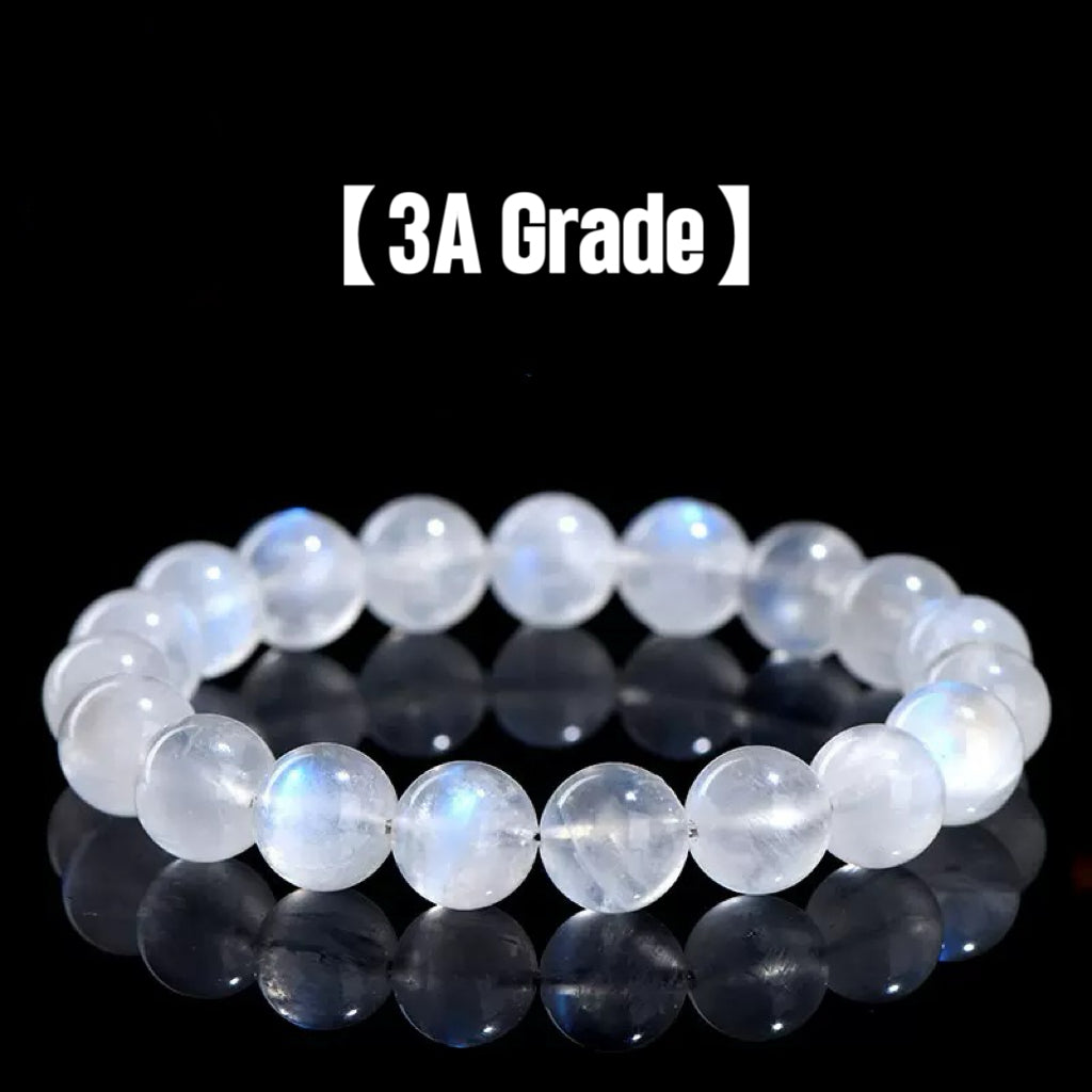 Moonlight Glow | Natural Creamy Blue Moonstone Bracelet