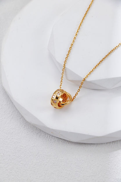 【Premium Quality】S925 Silver Double Ring Necklace