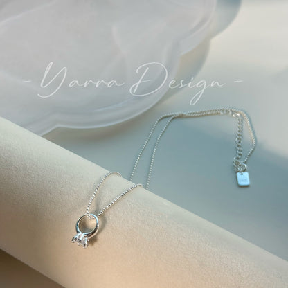 Mini Ring Pendant S925 Sterling Silver Necklace