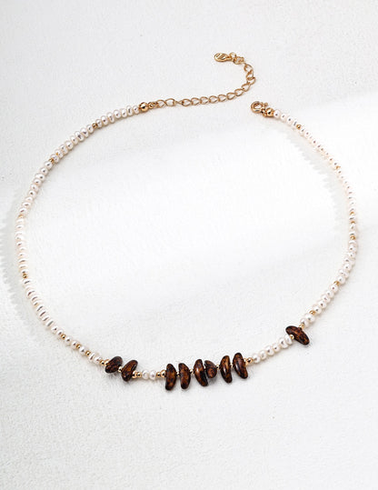 【Premium Quality】S925 Silver Necklace with Natural Pearl & Czech Glass