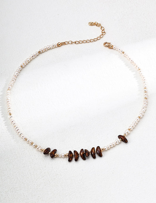 【Premium Quality】S925 Silver Necklace with Natural Pearl & Czech Glass