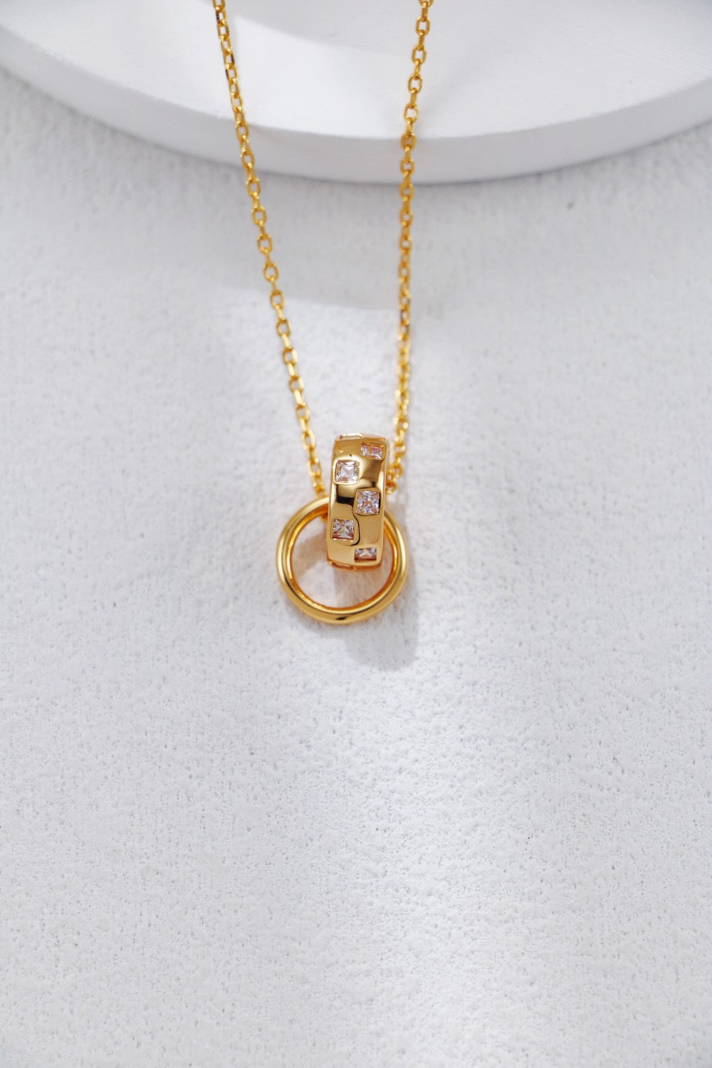 【Premium Quality】S925 Silver Double Ring Necklace
