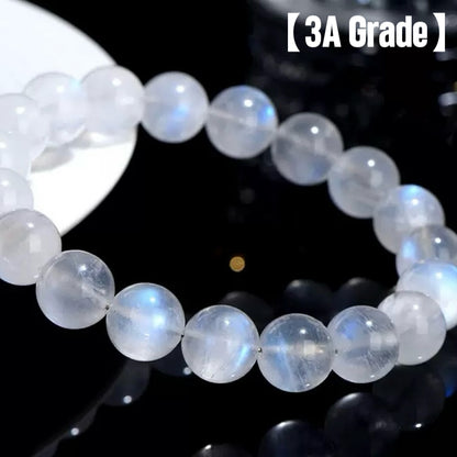 Moonlight Glow | Natural Creamy Blue Moonstone Bracelet