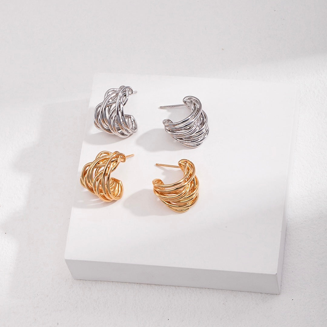 【Premium Quality】S925 Silver Thread Line Earrings