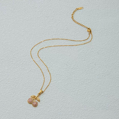 Cherry Pendant Necklace – Cute & Sparkly Daily Style