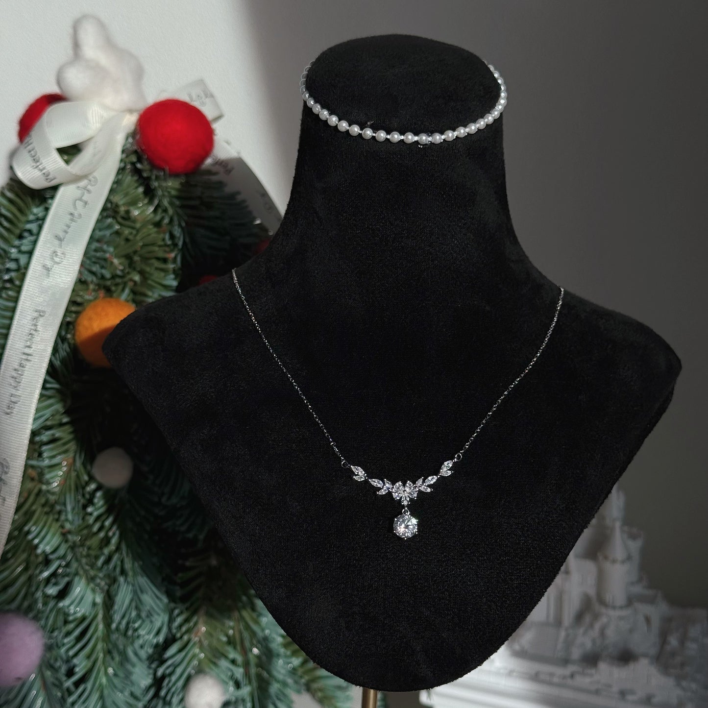 「Princess You」 1-Carat Moissanite Princess Necklace(with GRA certification)