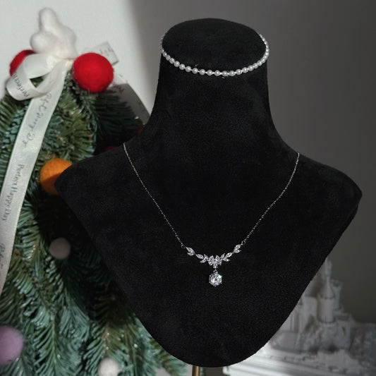 「Princess You」 1-Carat Moissanite Princess Necklace(with GRA certification)