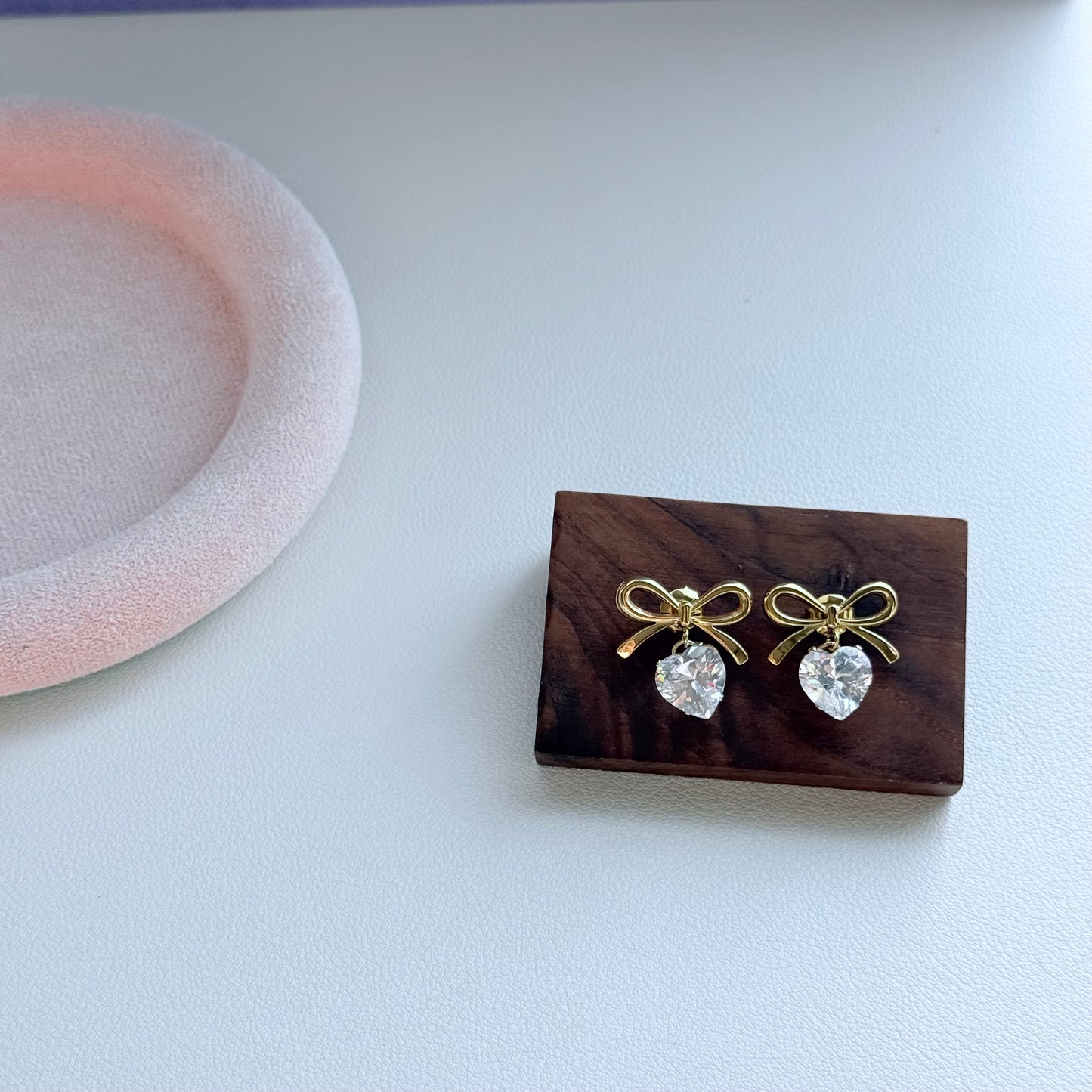 Knot Bow Stainless Steel Stud Earrings