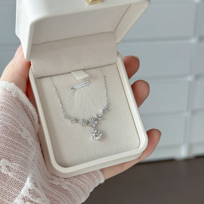 「Princess You」 1-Carat Moissanite Princess Necklace(with GRA certification)