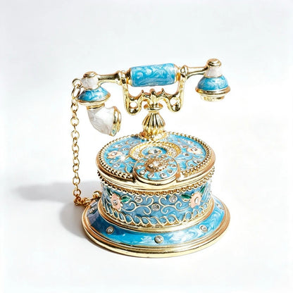 Enamel Telephone Jewelry Box
