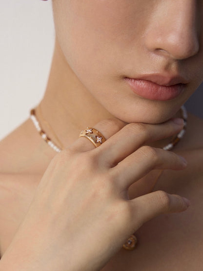 【Premium quality】925 Sterling Silver Minimalist Four-Point Star Ring