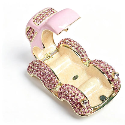 Enamel Vintage Car Jewelry Box