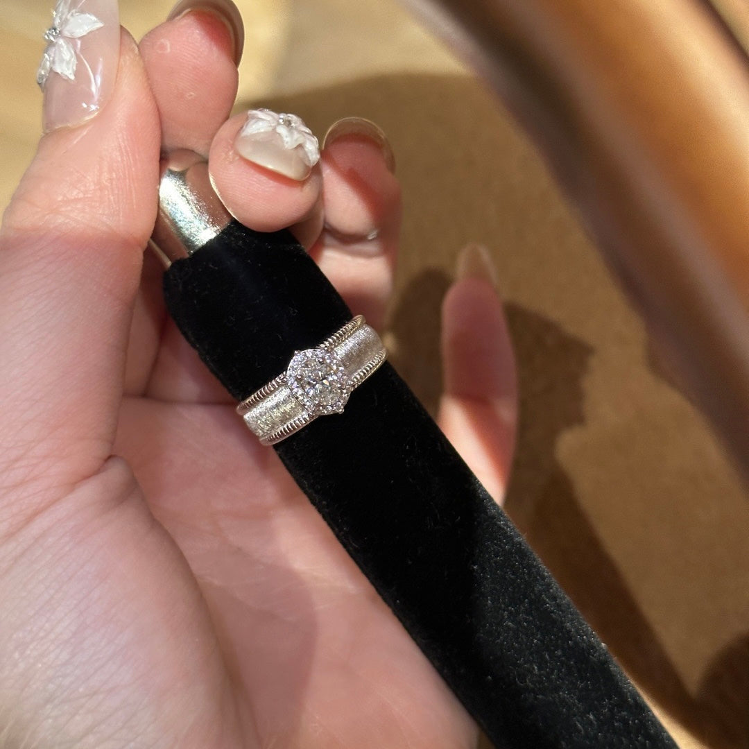 Vintage Oval Crystal Statement Ring