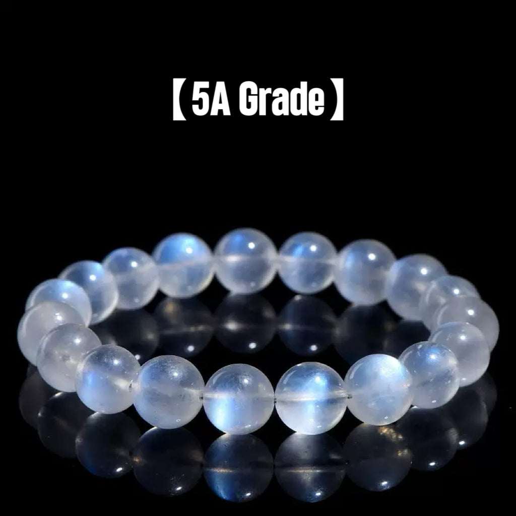 Moonlight Glow | Natural Creamy Blue Moonstone Bracelet