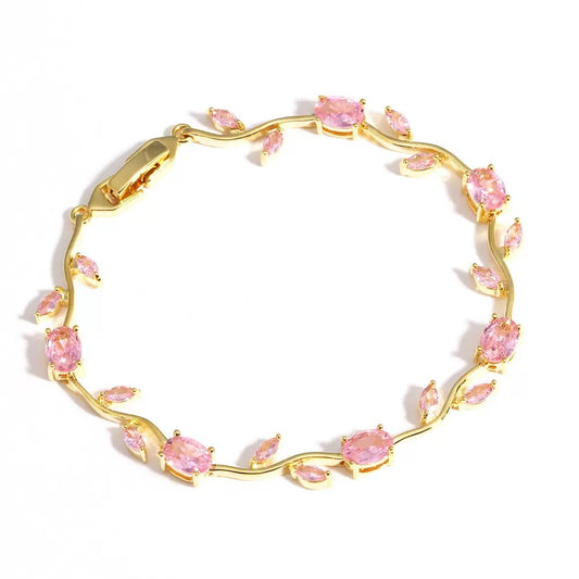 Adjustable Flower Bracelet | Natural Stone | Fade-Resistant Plated | Luxury Style