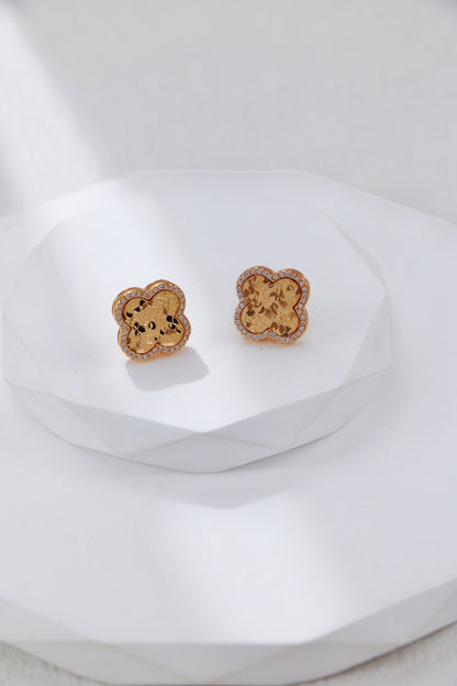 【Premium Quality】S925 Silver Four-Leaf Clover Stud Earrings