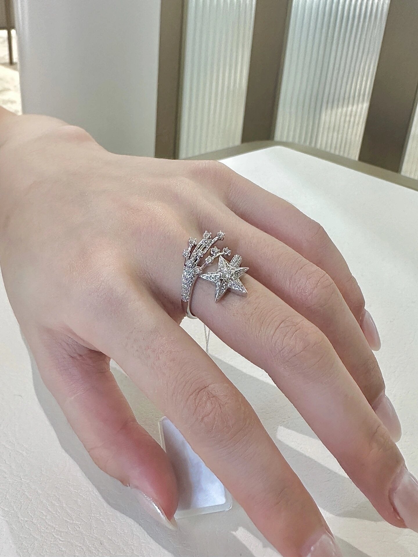 Starlight Shooting Star Open Ring