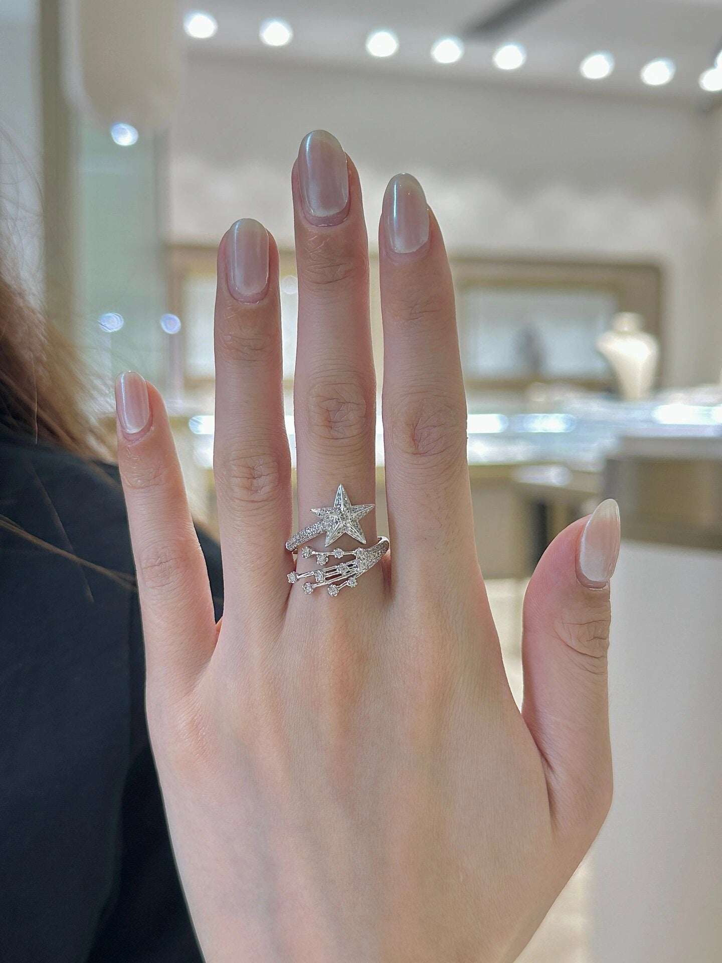 Starlight Shooting Star Open Ring