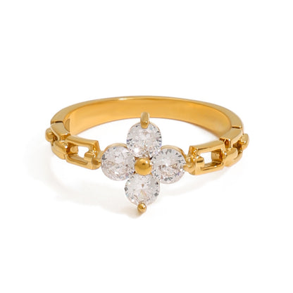 Clover elegant ring
