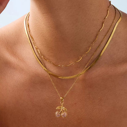 Cherry Pendant Necklace – Cute & Sparkly Daily Style