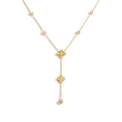Four Leaf Clover Long Necklace