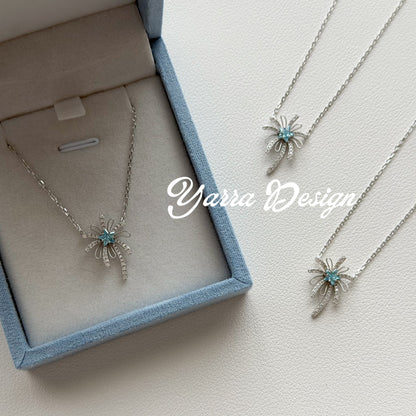 S925 Silver Firework Necklace