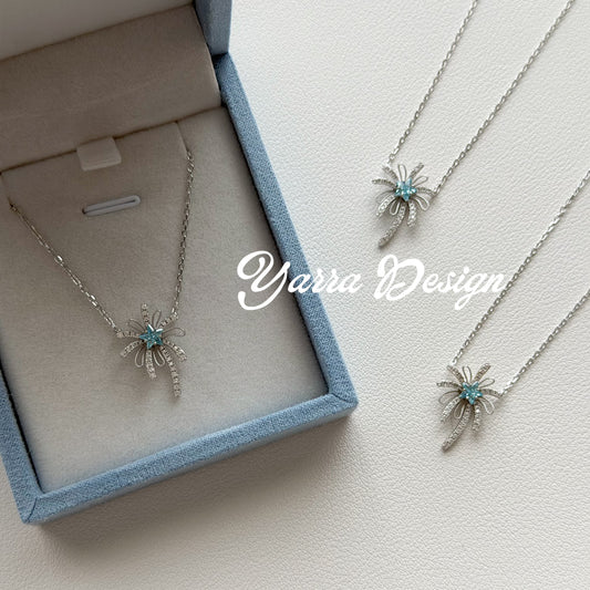 S925 Silver Firework Necklace