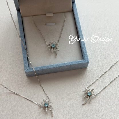 S925 Silver Firework Necklace