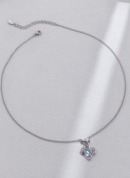 【Premium quality】925 Sterling Silver Moonstone Necklace