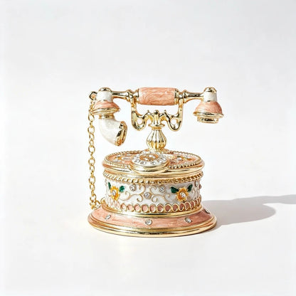 Enamel Telephone Jewelry Box